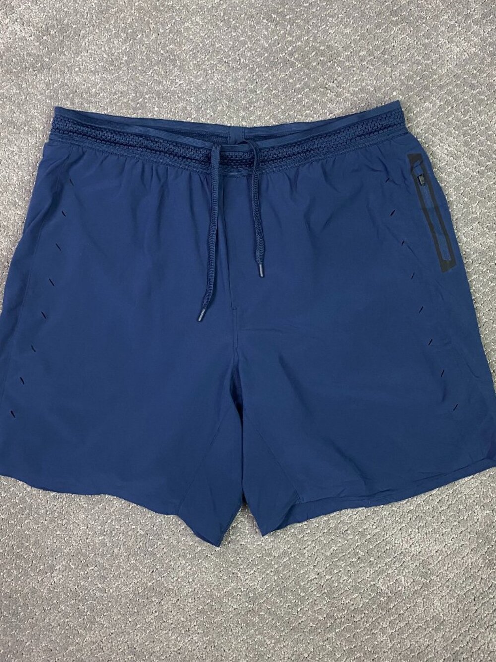 Ten Thousand The Session Shorts Mens XL Navy Blue 7" Lined Gym Running Training
